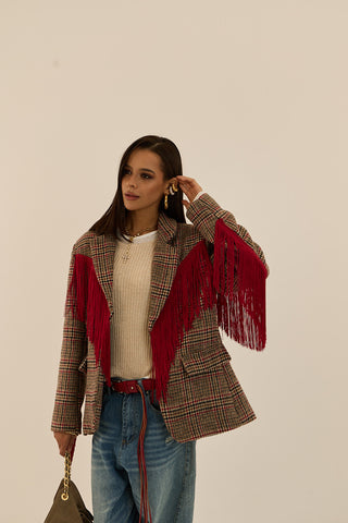 BLAZER FRANGE ALABAMA INVERNO ROSSO