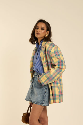 BLAZER YELLOW TARTAN