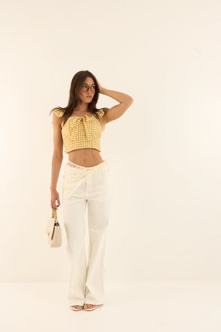 WHITE DENIM JEANS