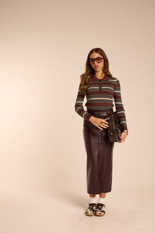 Longuette in pelle AUTUMN