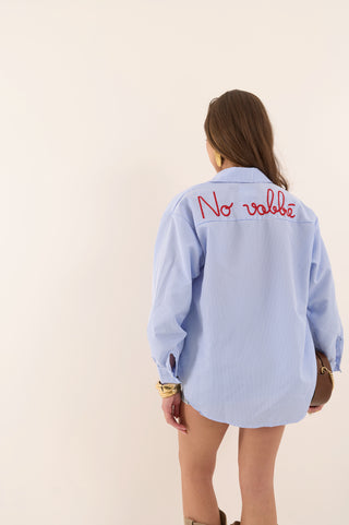 CAMICIA A RIGHE " NO VABBE' "