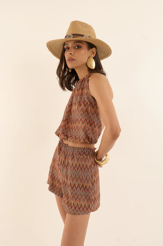 COORDINATO ZIGZAG TERRACOTTA