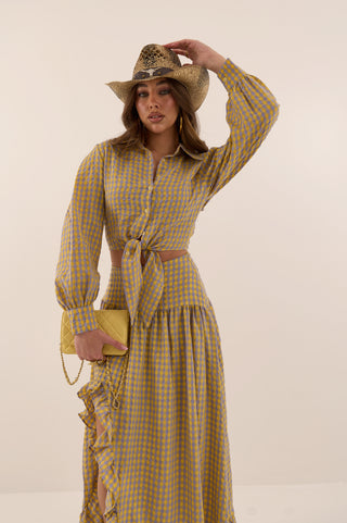 COORDINATO VICHY GIALLO