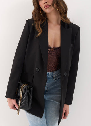 BLAZER DOPPIOPETTO OVERSIZE NERO