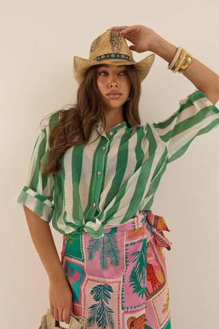 CAMICIA TUCSON RIGHE VERDE