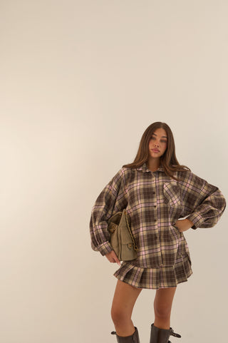 CAMICIA TARTAN BLAIR ROSA