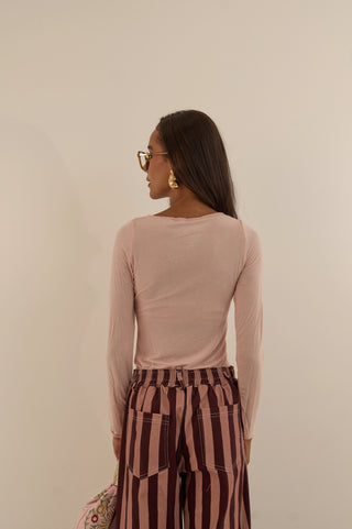 MAGLIA A MANICA LUNGA ROSINA