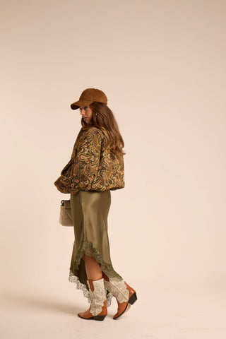 Gonna satinata in pizzo MILLY