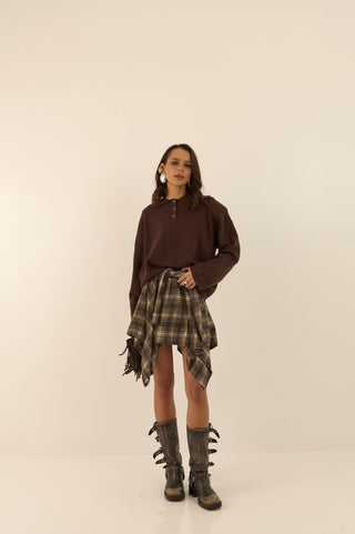 MAGLIONE POLO CAMBRIDGE MARRONE
