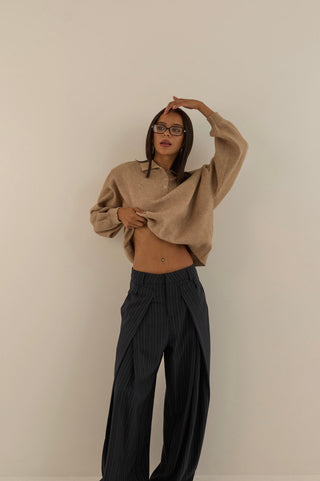 PANTALONE SARTORIALE GESSATO OFFICE