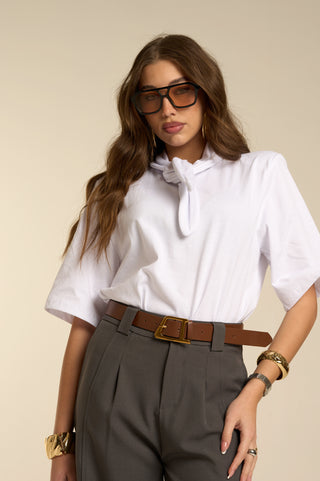 SHOULDER PAD BOW BODYSUIT