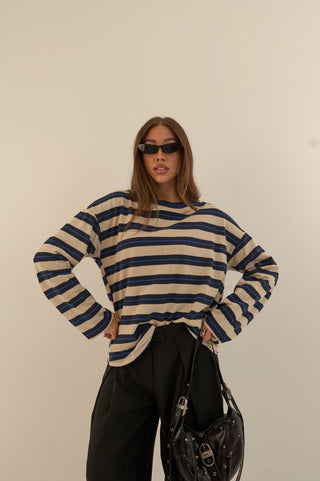 MAGLIA OVERSIZE BLU COLLEGE