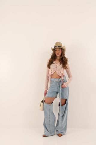 ROCK CUT-OUT JEANS
