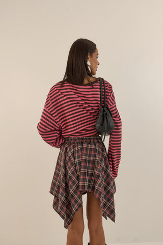 GONNA A CAMICIA MARTY INVERNO ROSA LAMPONE