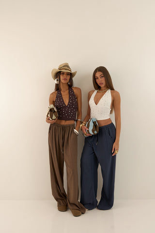 PANTALONE LINO BLUE