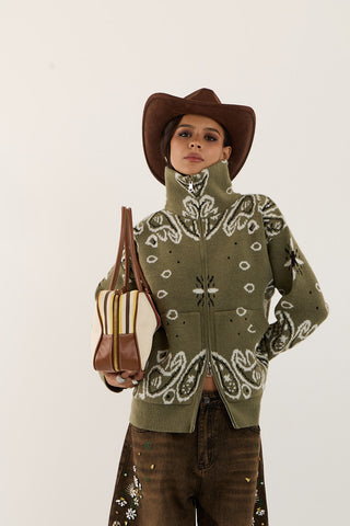 CARDIGAN ZIP RANGER VERDE