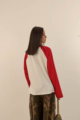 MAGLIA BASEBALL ROSSO