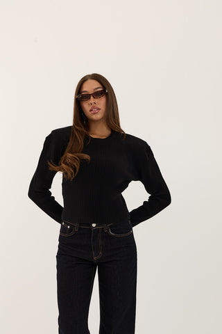 MAGLIONE COSTE SCULTURA NERO