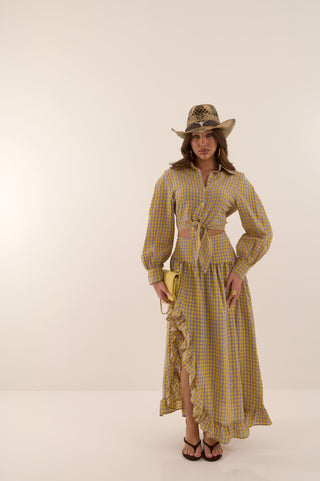 COORDINATO VICHY GIALLO