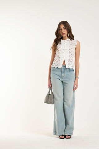 WIDE LEG CLEAR JEANS