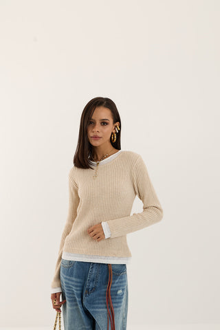 MAGLIA COSTE LAYER BEIGE