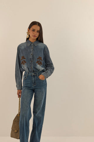JEANS GAMBA DRITTA SCURO