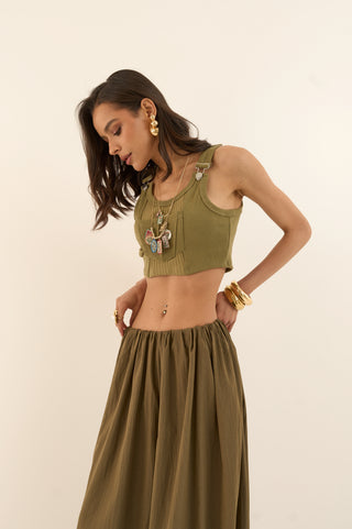 PANTALONE BALLOON GREEN MOSS