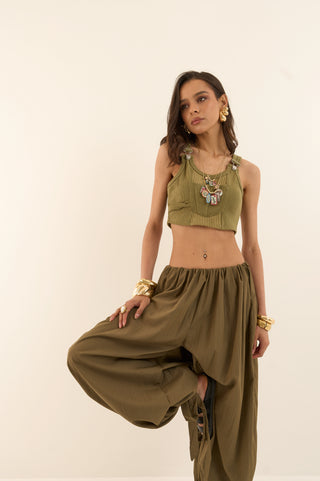 PANTALONE BALLOON GREEN MOSS
