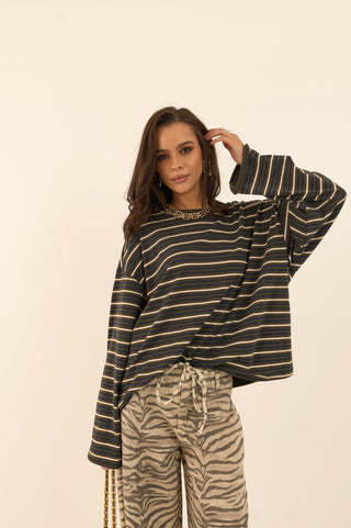 MAGLIA CANDY STRIPE VERDE SCURO