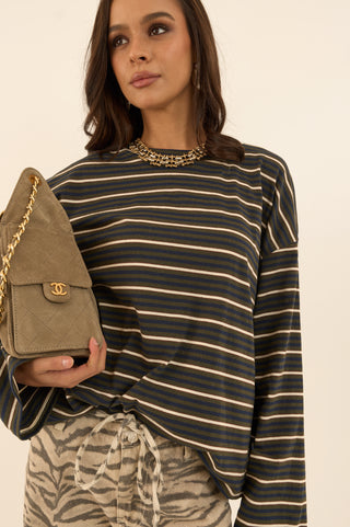 MAGLIA CANDY STRIPE VERDE SCURO