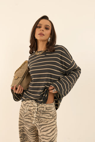 MAGLIA CANDY STRIPE VERDE SCURO