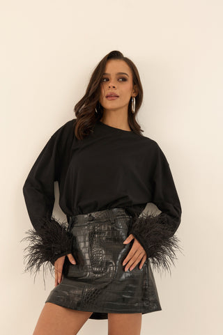 MAGLIA PLUME NERO