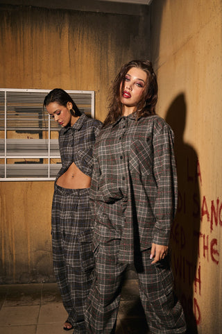 COORDINATO CHECK STRANGER BORDEAUX
