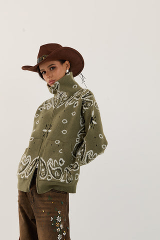 CARDIGAN ZIP RANGER VERDE